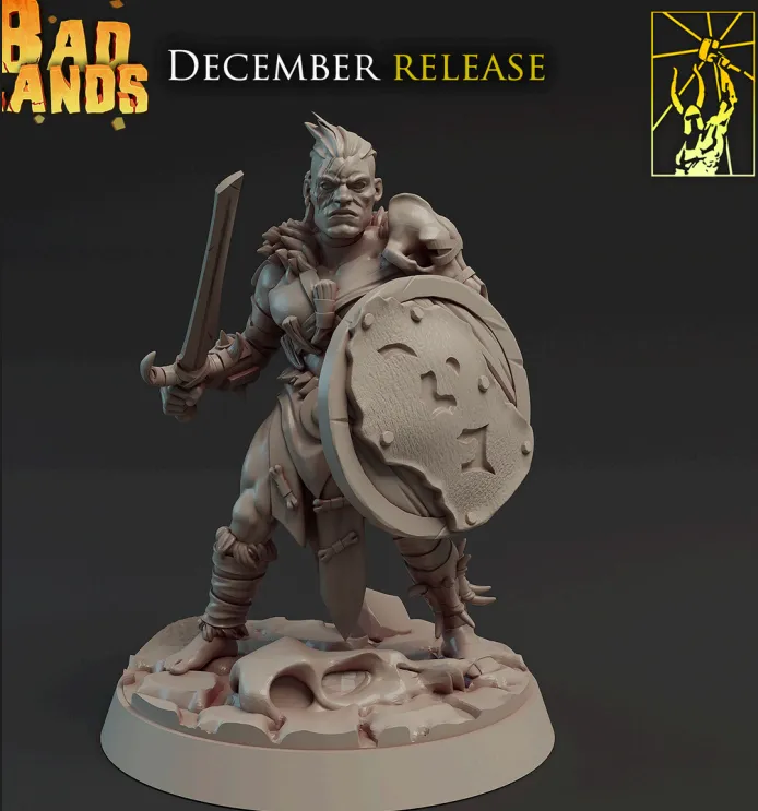 guerreiro, masculino, homem, escudo, espada