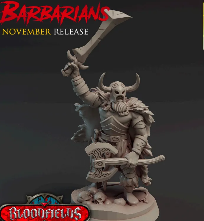 bárbaro, guerreiro, masculino, homem