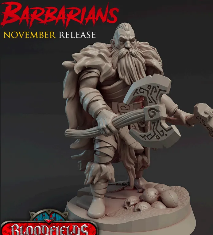 bárbaro, guerreiro, masculino, homem