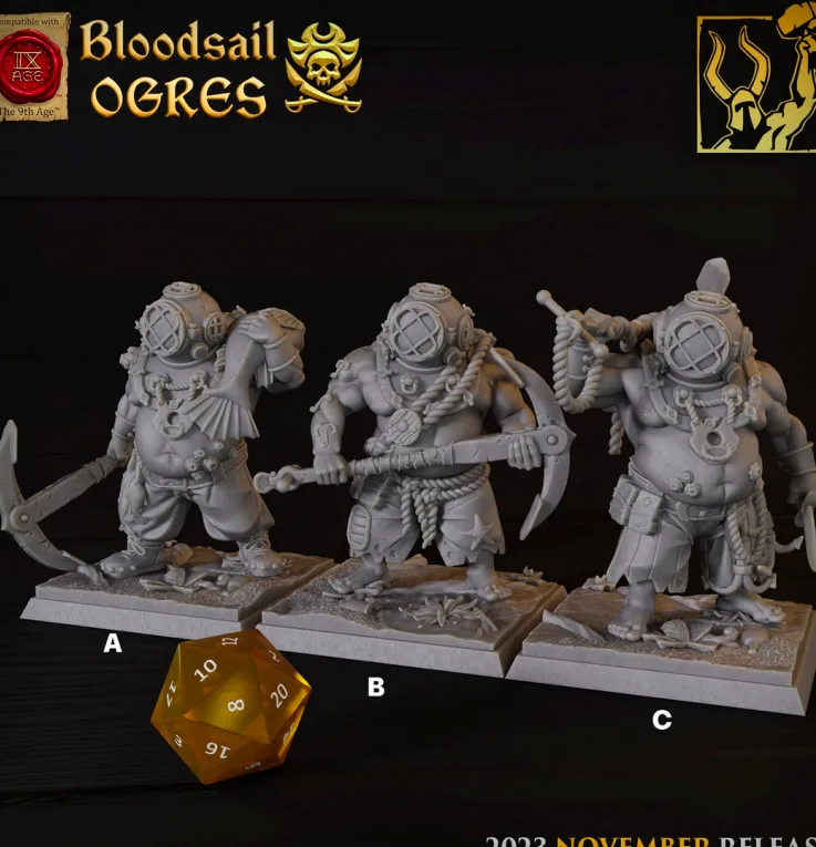 Ogro, pescador, ocenado, mar, âncora