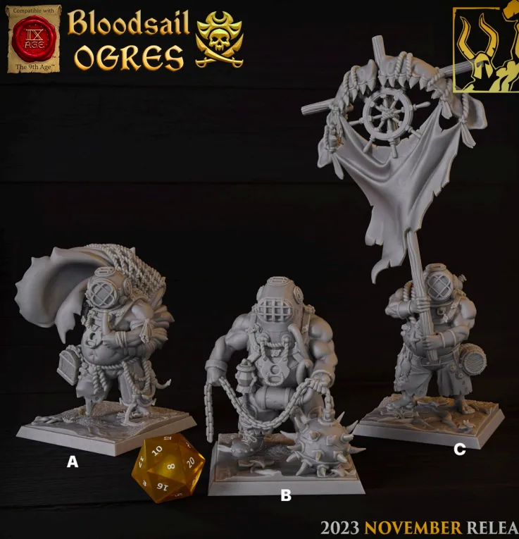 ogros batedores de âncora, ocenado, mar