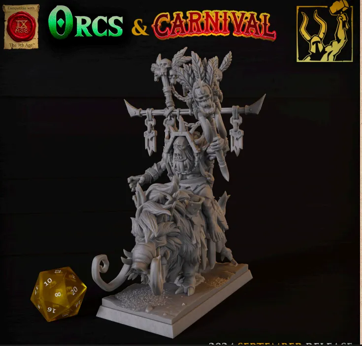 xamã, orc, montaria, javali, criatura, monstro,