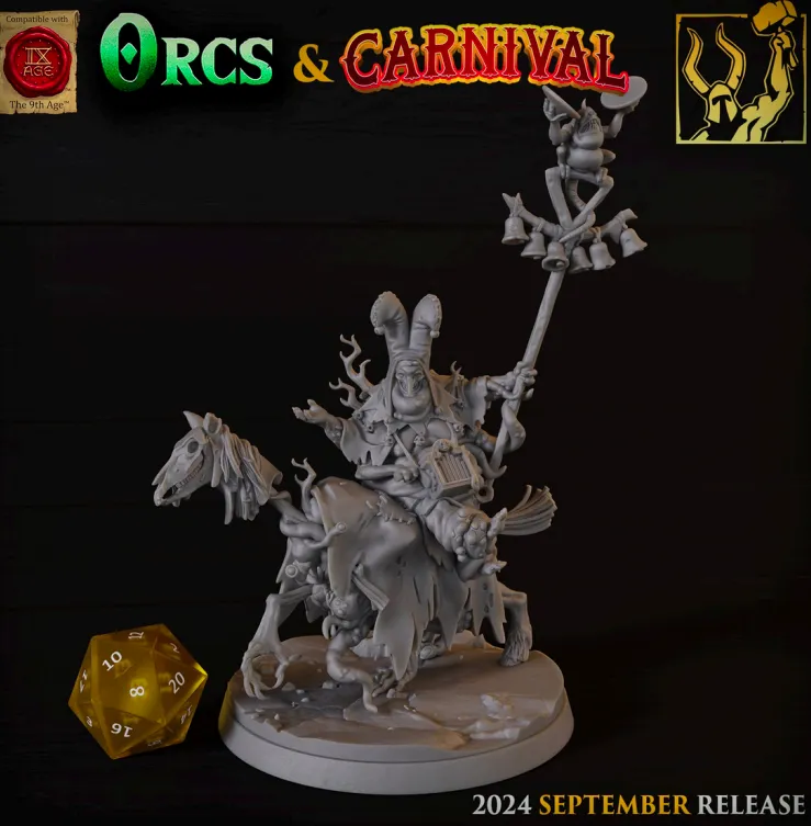 criatura, monstro, bufão, montaria