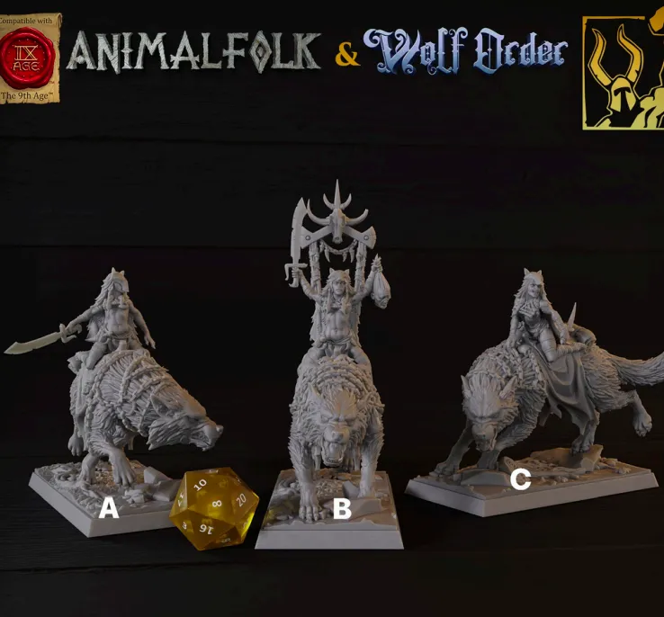 guerreiro, montaria, lobo