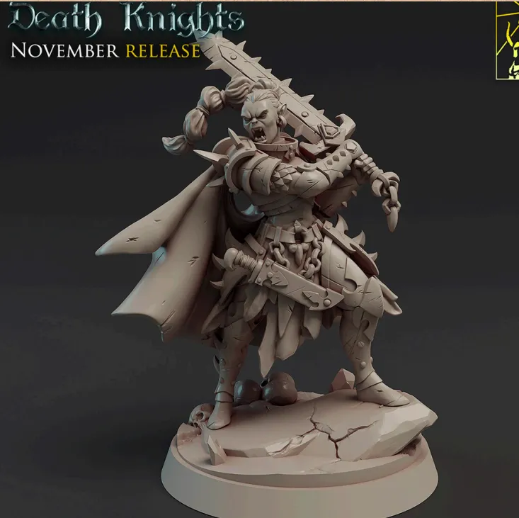 orc, mulher, feminino, cavalheiro, morte