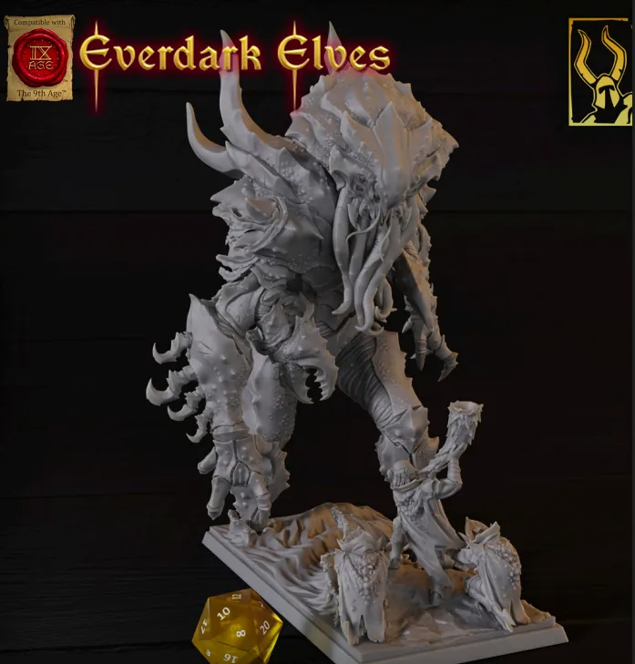 criatura, monstro, cenário, oceano