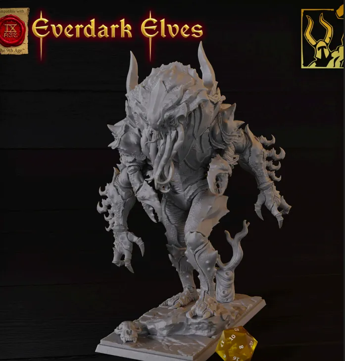 criatura, monstro, cenário, oceano