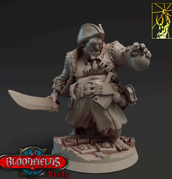 orc, ogro, pirata, tripulação, homem, masculino