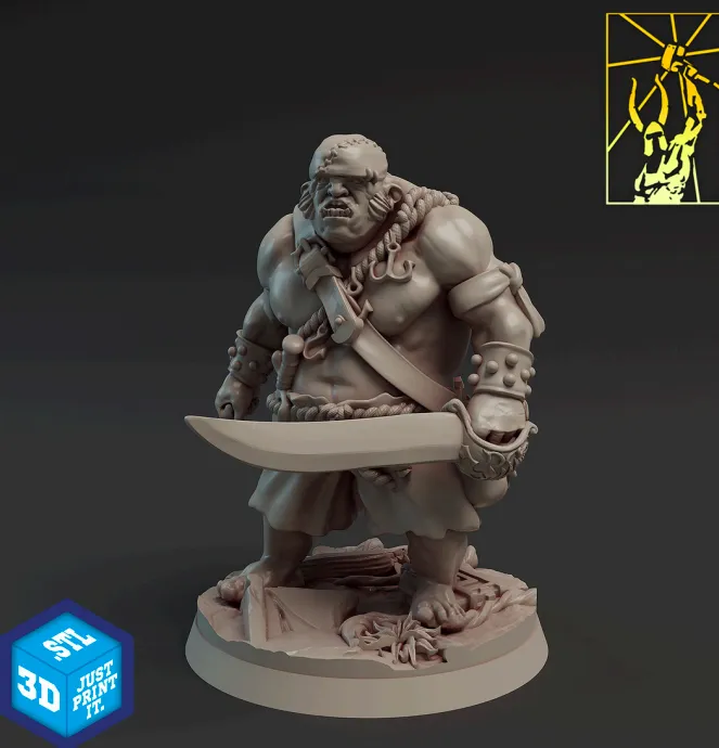 orc, ogro, pirata, tripulação, homem, masculino