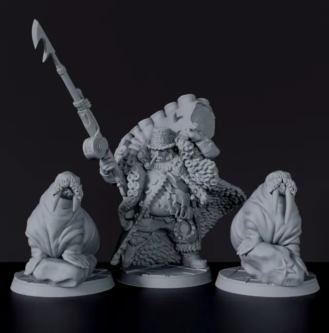 orc, ogro, pirata, tripulação, homem, masculino, animal, animais, animais, morsa