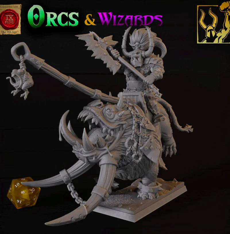 orc, ogro, montaria, criatura, guerreiro