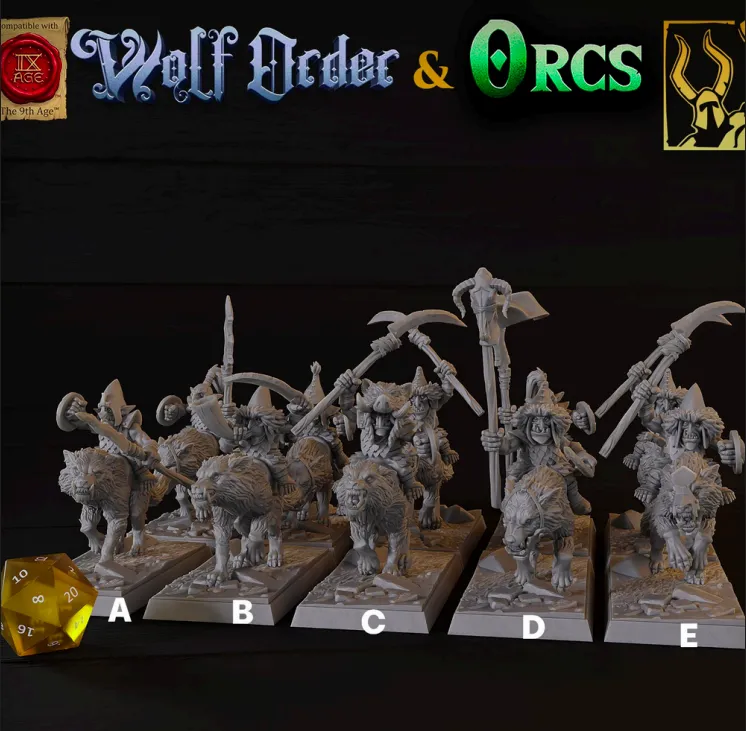 goblin, lobo, montaria, animal, animais, animais, guerreiro, homem, masculino