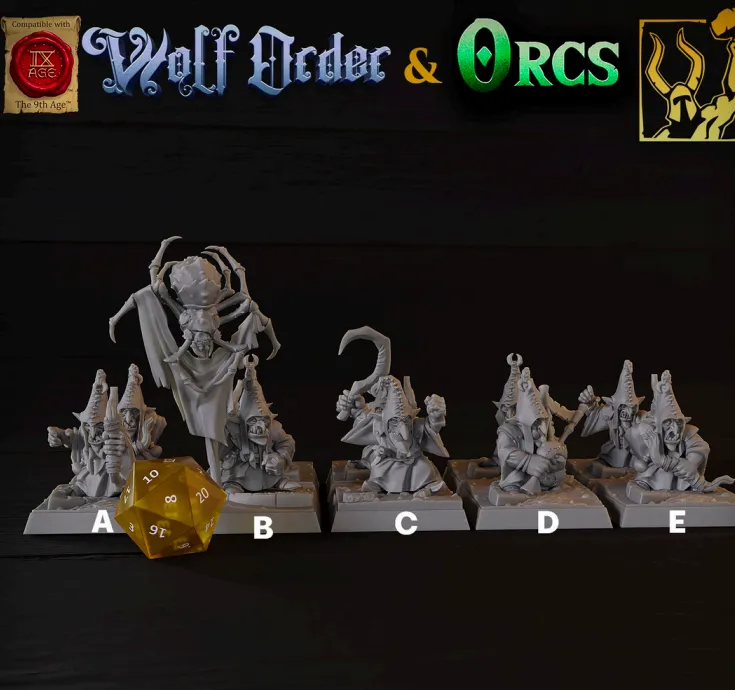 goblin, arqueiro, aranha, guerreiro, homem, masculino