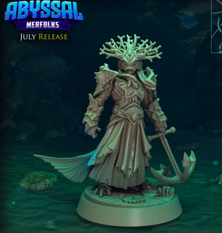 abissal, tritão, lorde, marinho, criatura, monstro, oceano, mar, animal, animais, tridente