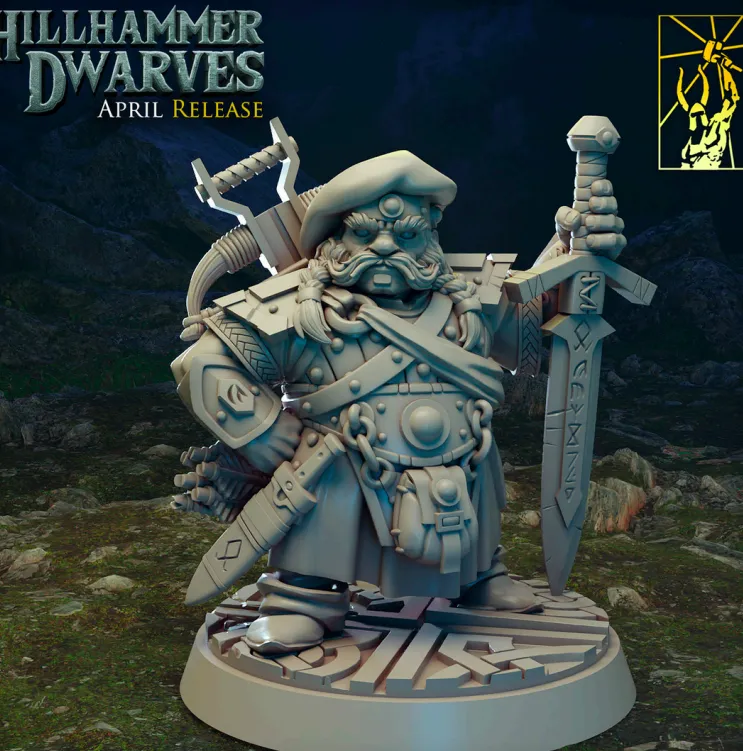 guerreiro, anão, anões, homem, masculino, espada