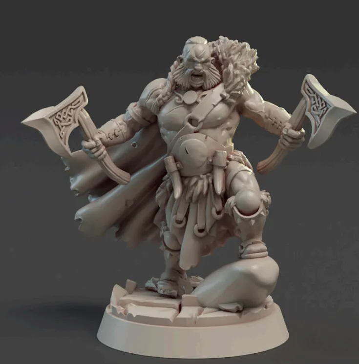 bárbaro, humano, masculino, homem, machado