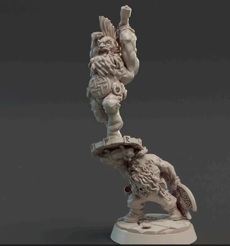 bárbaro, humano, masculino, homem, machado, escudo, dupla, anão, anões