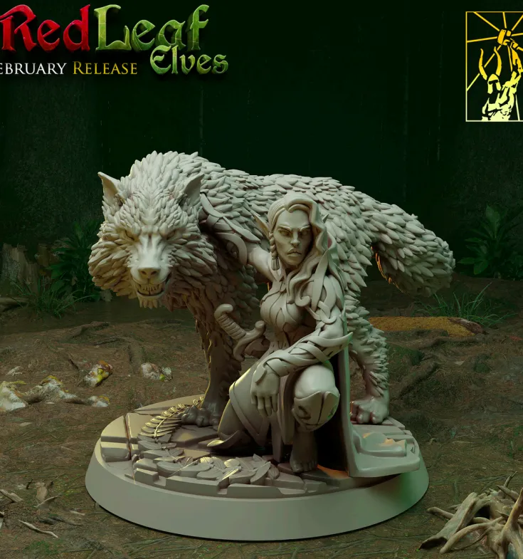 caçadora, elfa, elfo, arqueira, arco, arqueiro, feminino, mulher, lobo, animal, animais