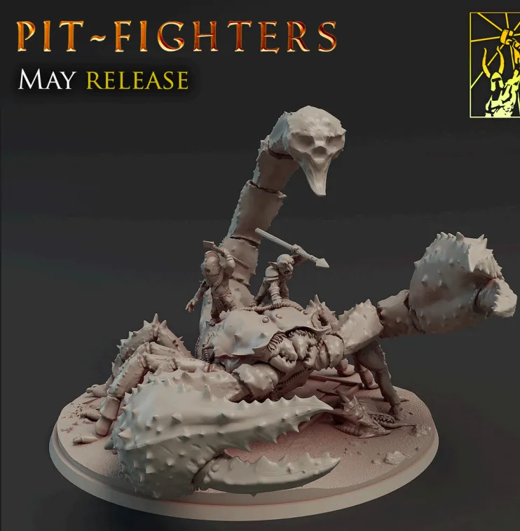 escorpião, monstro, criatura, deserto, cenário