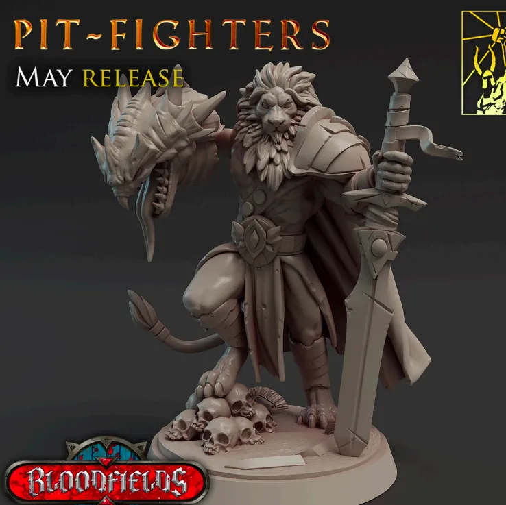 gladiador, guerreiro, leão, criatura, animal, animais, animais, licantropia, licantropo, lion folk