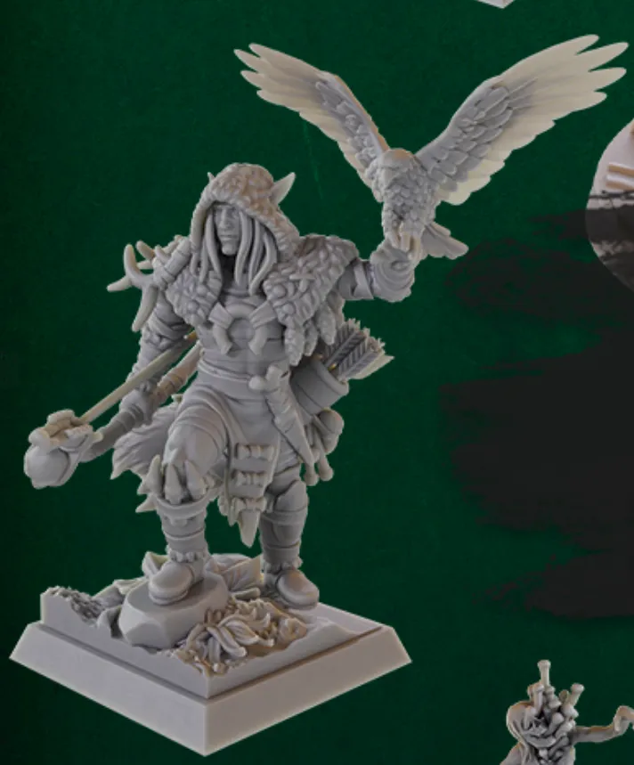 elfo, arqueiro, pântano, homem, masculino, passaro