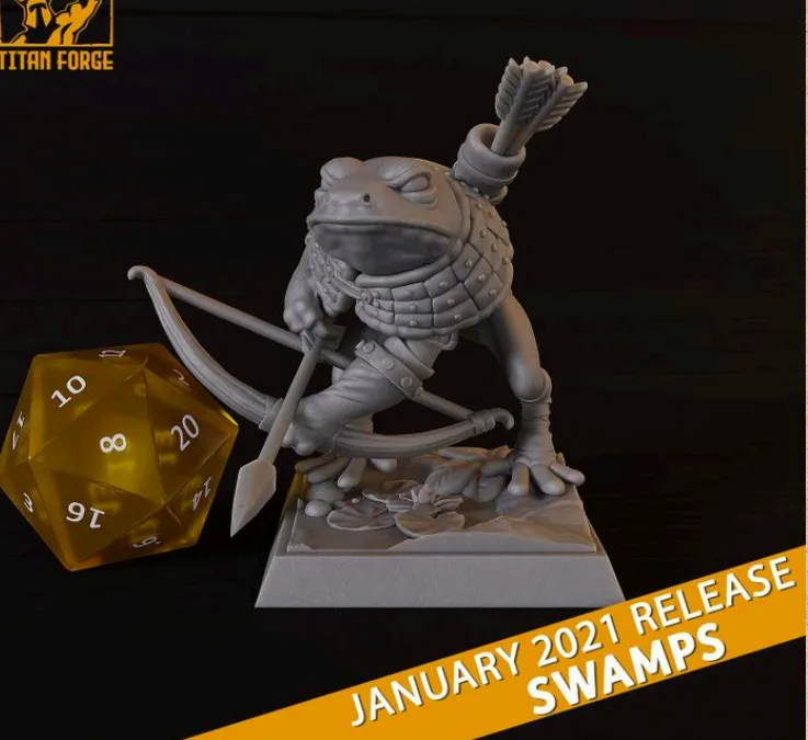 furtivo, esguio, criatura, pântano, místico, magia, magico, sapo, monstro, arco, arqueiro