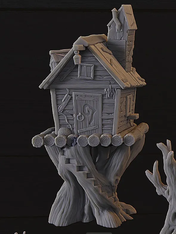 cenário, construção, casa, pântano, item, itens