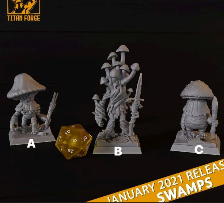 fungo, criatura, cogumelo, pântano, monstro