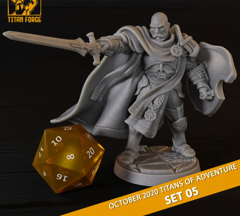 humano, paladino, divino, suporte, armadura, careca, espada, escudo, homem, masculino