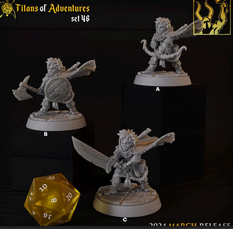 halfling, guerreiro, pequeno, lutador, masculino, homem