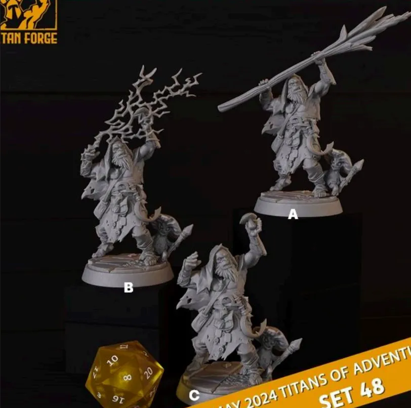 orc, ogro, druida, homem, masculino