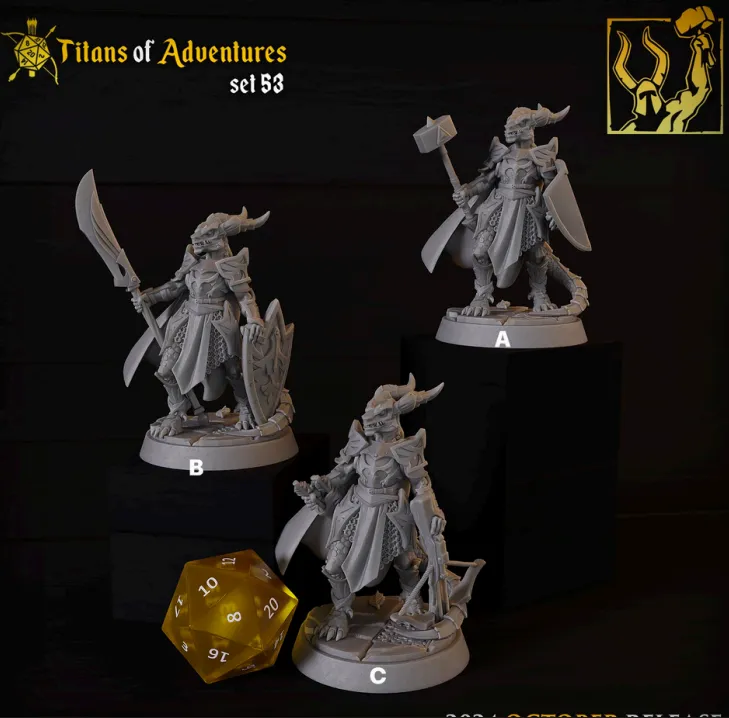 draconato, draconata, clérigo, clériga, dragão, mulher, feminino, besta, machado, escudo, lança