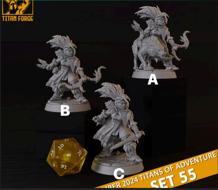 meio orc, meio ogro, patrulheiro, floresta, rastreador, mulher, feminino, montaria, animal, animais, animais, lobo, arco, espada