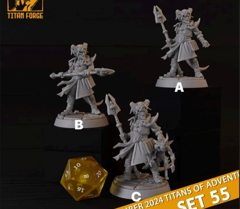 tiefling, bruxo, magia, chifres, lança