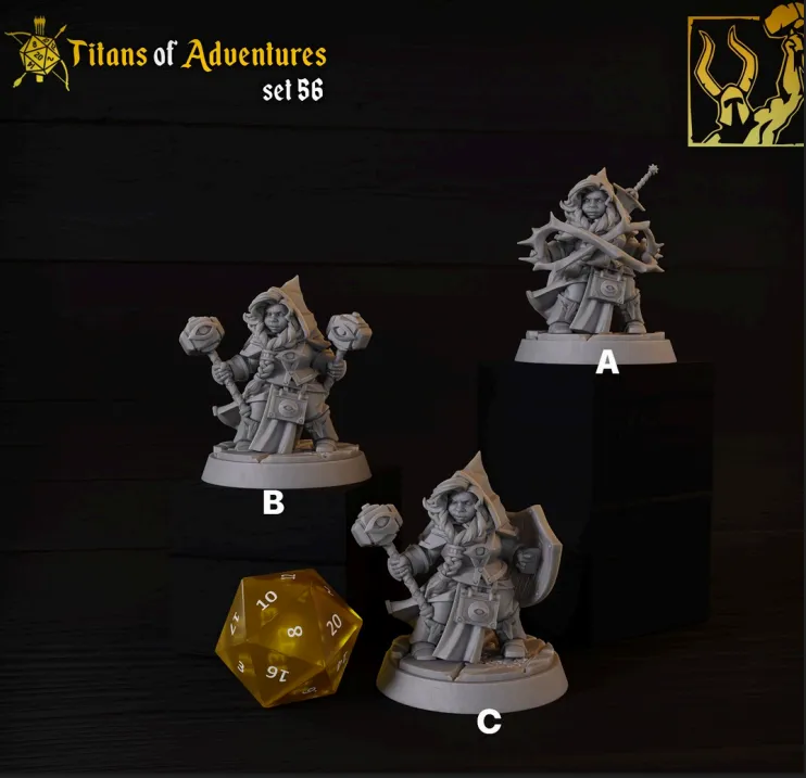 anão, anões, anã, clérigo, clériga, suporte, mulher, feminino, escudo, machado, infinito