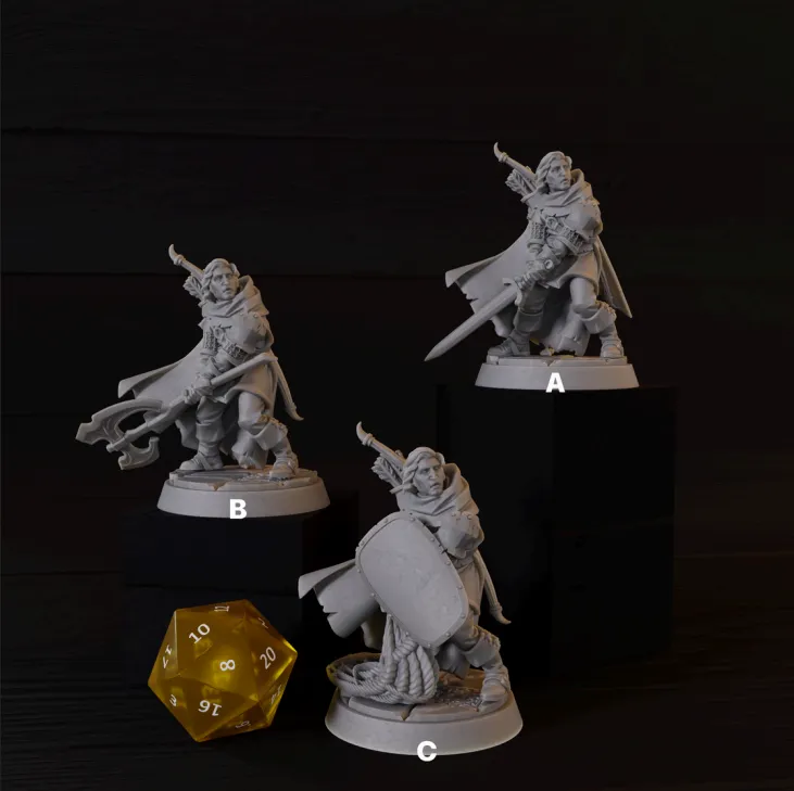 humano, patrulheiro, floresta, arqueiro, escudo, espada, machado, homem, masculino