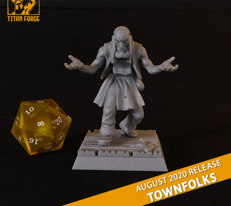 barman, garçom, atendente, homem, masculino, careca, taverna, npm, personagem, aldeão