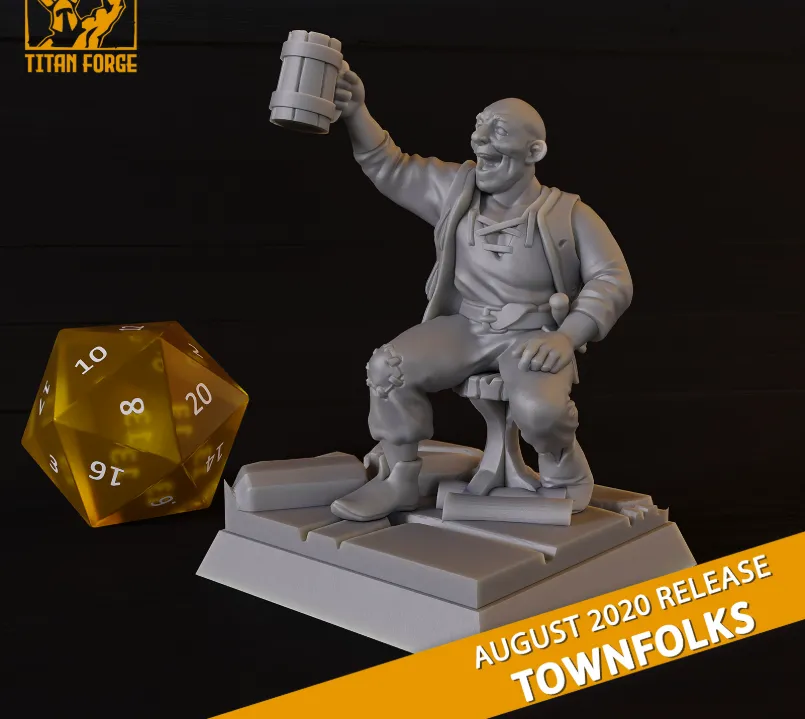 cliente, aldeão, npm, humano, homem, masculino, cerveja, copo, caneca, bebida, comida, cenário, taverna