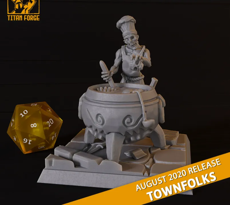 zumbi, cozinheiro, morto vivo, caldeirão, cenário, comida, chef, cozinha, taverna