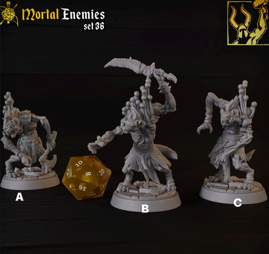 gnoll, fungo, esporo, criatura, monstro, animal, animais, animais, espada, machado, infectado