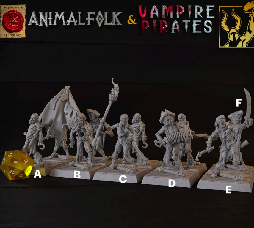 zumbi, pirata, morto vivo, tripulação, instrumento musical, musica, sanfona, bandeira, espada