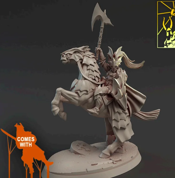 príncipe, vampiro, nobre, guerreiro, armadura, machado, montaria, cavalo, mascara