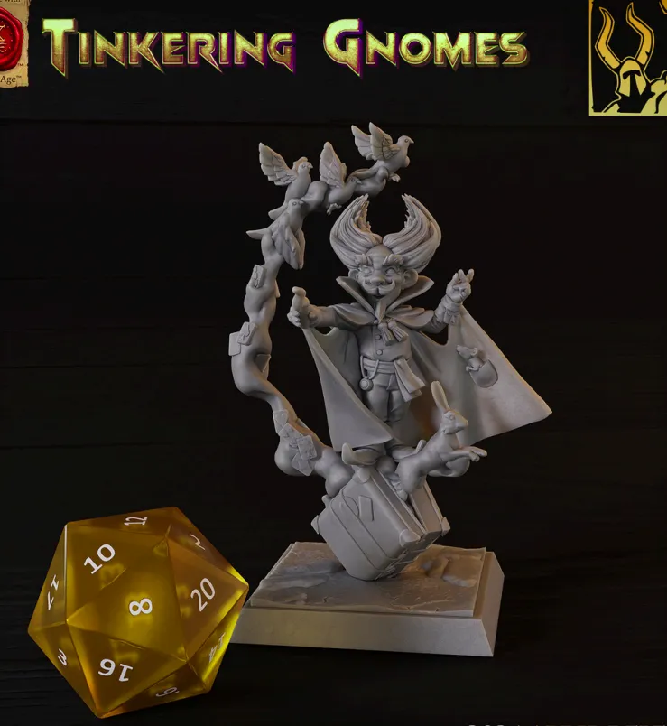 gnomo, ilusionista, magia, magico, mago, passaros, maleta, coelho, pomba