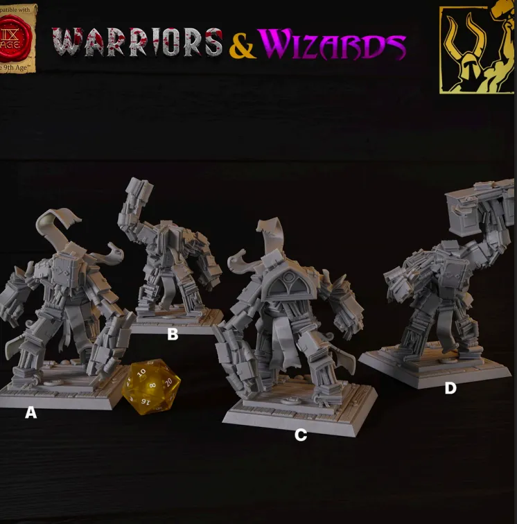 golem, livro, criatura, mágica, magico, monstro, biblioteca, escola de magia